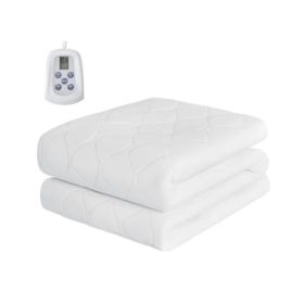 Heating Mattress King Size 80 X 78 Inches   Ultra Wide Dual Controller Electric Heater, 12 Heating Settings, Automatic Shutdown Within 12 Hours (Option: Full)