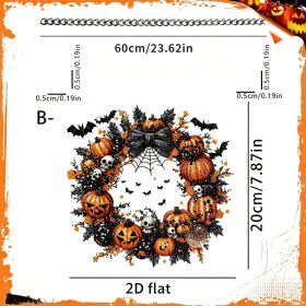 Halloween New Hot Selling Riding Broom Magical Witch Creative Wooden Printing Doors and Windows Garden Hanging Decoration (Color: 31, size: 30*30*0.5)