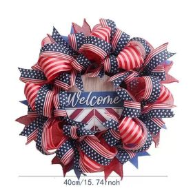 1PC Wooden tags for Independence Day, patriotic American homes, rural areas, wooden walls, door decorations, wooden crafts (Color: 128, size: 40*40*0.5cm)