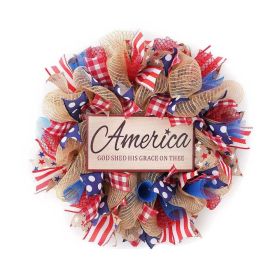 1PC Wooden tags for Independence Day, patriotic American homes, rural areas, wooden walls, door decorations, wooden crafts (Color: 118, size: 30*30*0.5cm)
